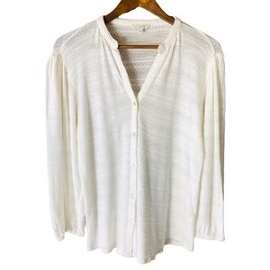 LUCKY BRAND Fine Gauge Cotton/ Viscose Blend Cardigan Sweater. Medium